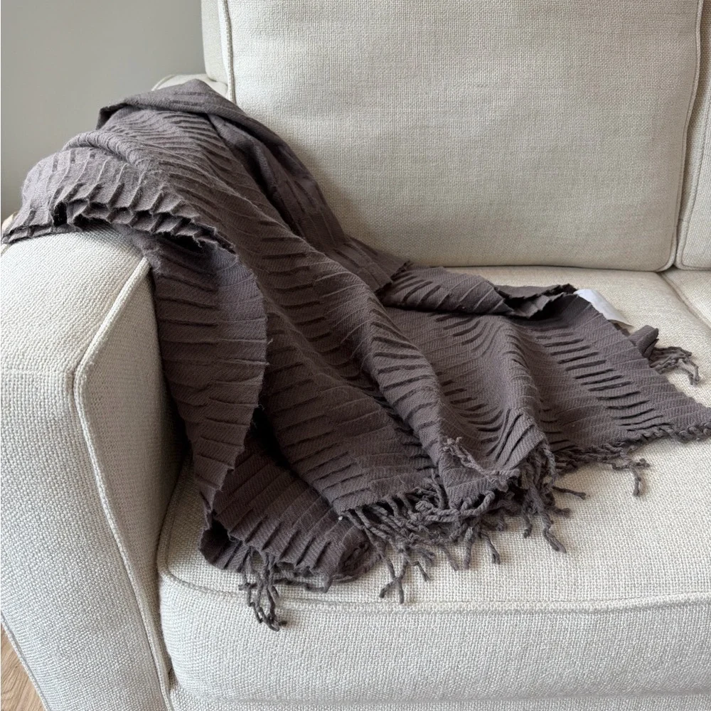 West Elm Smoky Purple Throw Blanket